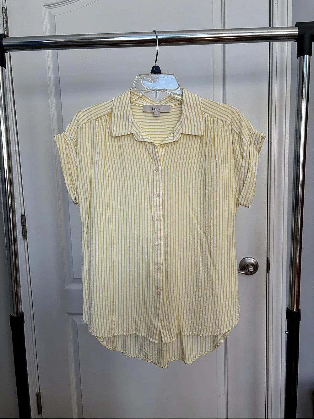 LOFT Striped Button Down Shirt